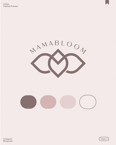 Mama Bloom baby logo branding care logo logo designer logo maker luxury logo mother logo visual identity