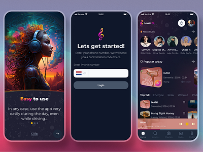 Music player concept appdesign design mobileapp musicplayer ui ux