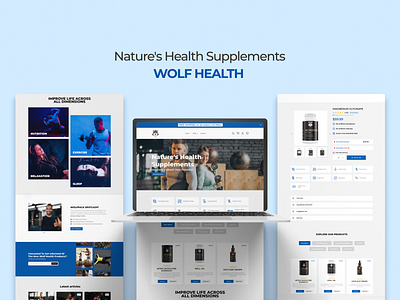 UI Design for Wolf Health brand branding clean design digital digital art figma figma design graphic design health identity branding illustration minimal modern sports ui ui design ui ux ux ux design