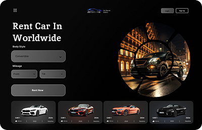 Car Rental Web App branding design figma graphic design illustration ui uidesign uiix uiux