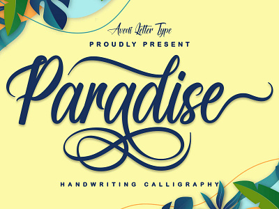 Paradise | Handwriting Calligraphy branding calligraphy design design fonts display font display typeface font font awesome fonts freebie graphic design handwriting handwritten lettering modern script type design typeface typography wedding font