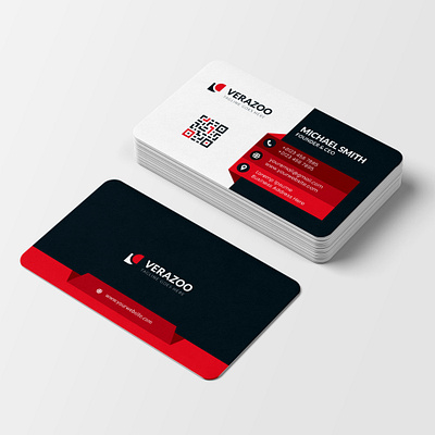 black red modern business card template abstract black branding business business card card cards creative graphic design identity modern personal professional red unique