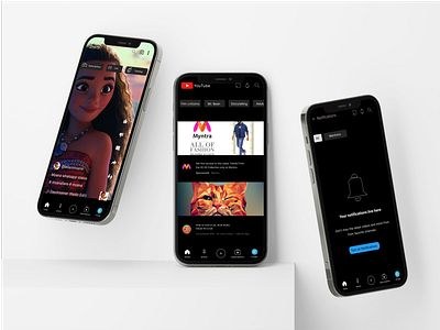 YouTube Mockup Screens design figma mobile design mockup ui ui design youtube youtube interface