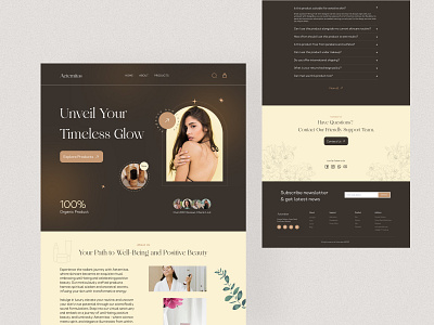 Beauty Website Landing page beauty beauty inspiration beauty products beauty trends beauty ui design beauty website beauty website ui design cosmetics elegance fashion glamour landing page design latest ui design makeup skincare trending post ui website design