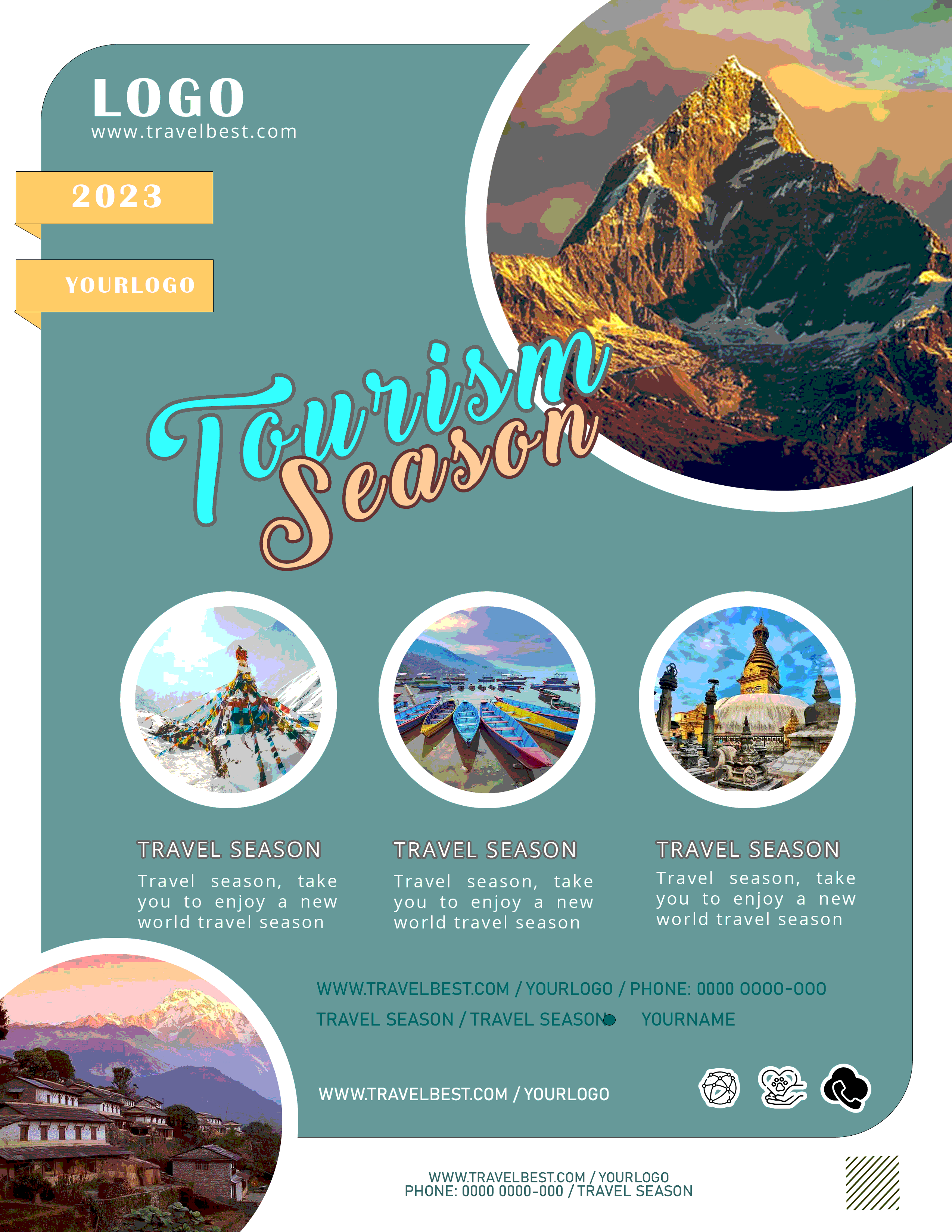 Tourism Season Pamphlet Design graphic design
