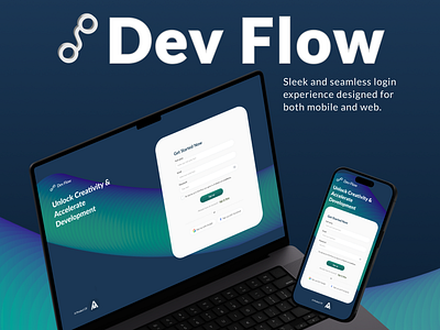 DevFlow: Responsive Login Page Design branding cleandesign creativedesign design designs inspiration devflow digitaldesign graphic design graphics interfacedesign loginpage mobiledesign moderndesign productdesign responsivedesign typography ui uidesign uxdesign webdesign