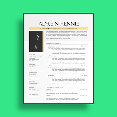 Free One Page US Letter Resume in Microsoft Word coverletter cv freebies freecvdownload modernresume professional resume resume wordresume