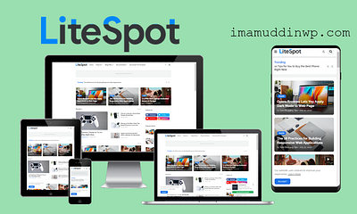 LiteSpot Premium Blogger Template Free Download animation branding graphic design logo motion graphics ui