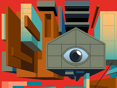Beware architecture branding building design digital editorial ethereum eye house icon illustration indonesia nft perspective red tezos ui vector