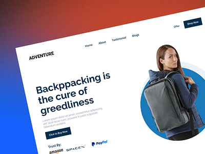 Adventure adventure backpack branding figma graphic design illustration market shop shopify ui web