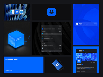 Protect Your Important Files, Dropbox MoodBoard 3d animation brand brand guideline brand identity branding graphic design logo moodboard motion graphics ui ux visual