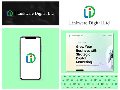 Linkware Digital LTD Logo & Brand Identity Design for Website. branding graphic design logo motion graphics