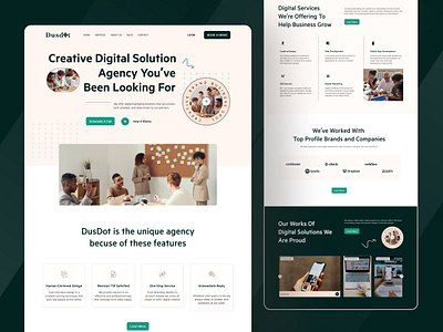 Digital Agency Website agency agency website delisas delisas agency design design agency digital agency home page landing page saas sas ui uiux ux