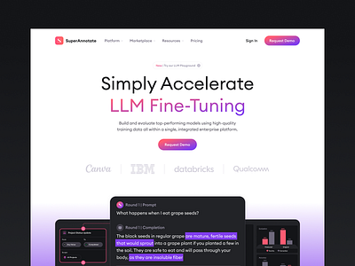 Superannotate Homepage ai desktop ui web webdesign website