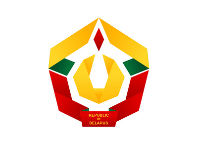 Ladies and gentlemen, this is Republic of Belarus belarus emblem graphic design logo minimalism national