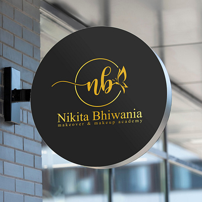 Elegant Logo Design for Nikita Bhiwania Makeovers and Makeup Art artist logo