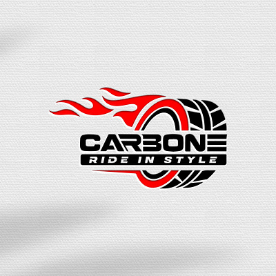 Carbone: Ride in Style - Logo Design for Car Tire Brand visual identity.