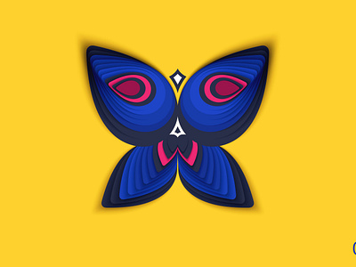 Neobutterfly 3d butterfly design graphic design illustration stylized trendy vector