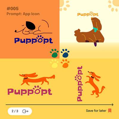 Puppopt - Iconography challenge adobe illustrator branding design graphic design iconography illustration logo mockup