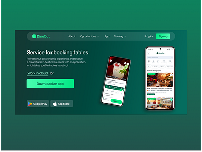 service for booking table design ui ux web design