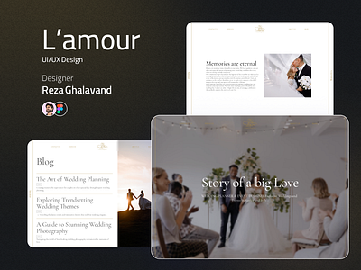 L'amour - Wedding Planning Website design figma interaction interaction design portotype ui uiux uiux design user experience user interface ux web design website wedding wedding planing