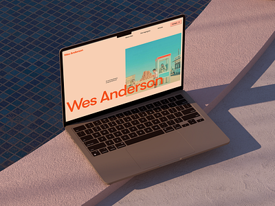 Wes Anderson landing page figma graphic design landing page pastel pink landing page pink site portfolio design site design uiux web design wes anderson