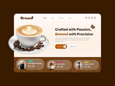 Home Page - Coffee Shop brand coffee design home homepage landingpage ui ux webdesign