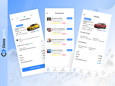 Car Washing App Design graphic design ui