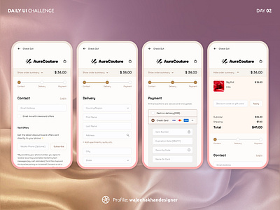 Day 02: Credit Card Checkout - Daily UI Design Challenge. behance checkoutpage creativejourney creditcard creditcardcheckout designchallenge designcommunity designinspiration designlearning designportfolio designtrends feedbackwelcome figma figmadesign newbeginnings newtodesign uidesign wajeehakhan