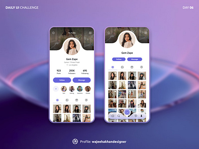 Day 06: User Profile - Daily UI Design Challenge. brandimage creativedesign creativeprofile datadrivendesign designchallenge designcommunity designstrategy digitaldesign graphicdesign mobiledesign personalbranding professionalprofile profiledesign socialmediapresence uidesign uiuxdesign userexperiencedesign uxdesign visualdesign visualidentity