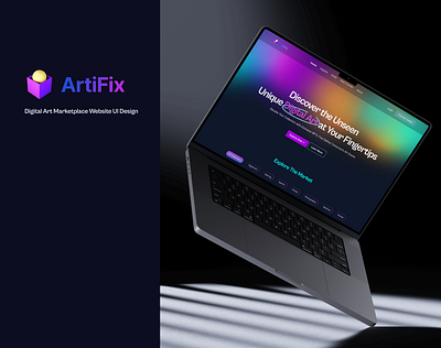 ArtifiX-NFT website landing page UI creative ui figma landing page nft website ui ui design vibrant ui web ui website website design