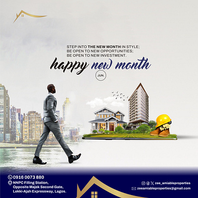 Real Estate e-post akinkunmi babatunde black man in suite black man walking construction design design on happy new month e flyer for real estate happy new month design man walking real estate real estate construction concept stepping up tunecxino walking man zee amiable properties