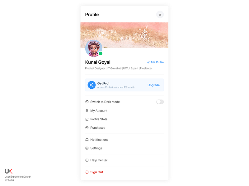 Browse thousands of Profile UI images for design inspiration | Dribbble