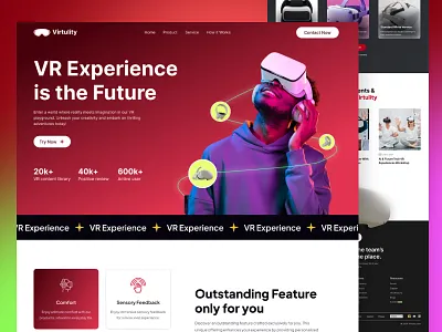 VR Website Design - Full Homepage UI arham techpro artificial intelligence best landing page design best ui landing page design landing page ui machine learning top ux ui designer virtual virtual reality virtual reality design virtual reality landing page virtual reality website virtualreality vr vr design vr experience vr virtual reality