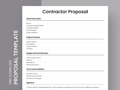 Contractor Proposal Free Google Docs Template business business proposal company company proposal contractor contractor proposal contractor proposal template docs free google docs templates free proposal template free template free template google docs google google docs google docs proposal template project proposal template