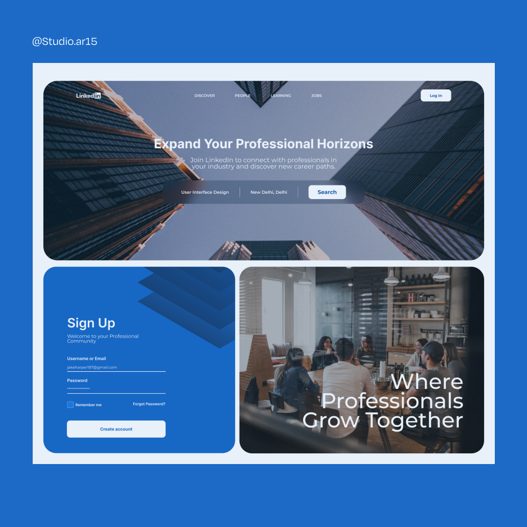 Linkedin Sign up Page Redesign by Anirudh Arora on Dribbble