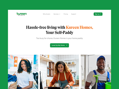 Kureen Homes Homepage Design design productdesign ui uidesign ux webdesign