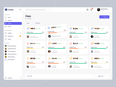 Dashboard for an educational platform course dashboard design education educational elearning school student teacher ui ux web