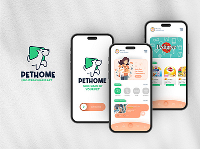 PETHOME UI design app branding cats design dogs graphic design interface pet ui ux