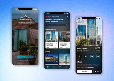 Hotel Booking Mobile App booking app figma hotel booking hotel search app mobile app online booking ui user interface