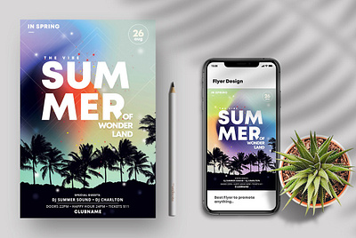 Tropical Summer Event Flyer Template tropical flyer template tropical flyer template free