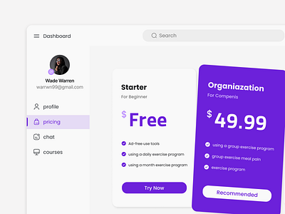 Pricing Shot💰 dashboard design figma pricing ui uidesign uiux user interfaces