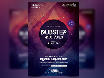 Dubstep Mixtapes Flyer Design dubstep mixtapes flyer design