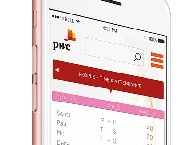 PWC app for BlueRunner Solutions app design ui ux