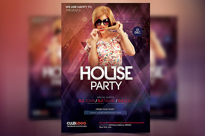 House Party Flyer PSD Design house party poster template