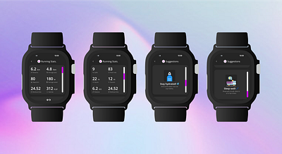 Smartwatch Running App runningapp smartwatch ui uidesign uiux uiuxdesign