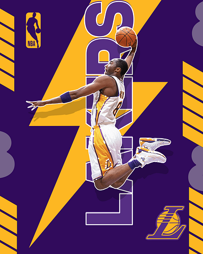 NBA LAKERS SPORTS POSTER graphic design photoshop poster