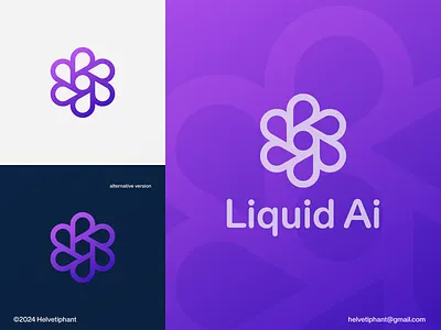 Liquid Ai - logo concept abstract logo ai logo artificial intelligence logo brand design branding drops logo geometric logo icon liquid logo logo logo design logotype minimalist logo modern logo tech logo water logo
