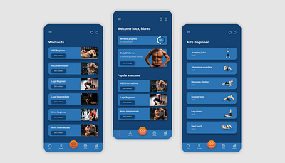 Fitness App app design figma fitness ui ux