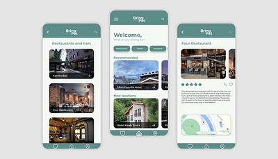 Pet Friendly Locations app design locations pet friendly pets ui ux